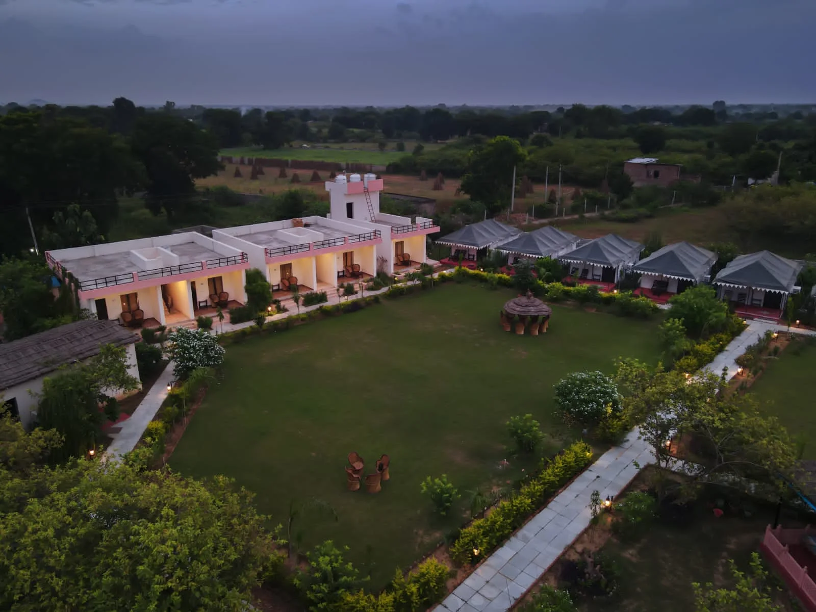 Image showing a Arial Veiw of Ranthambore Nature Camp